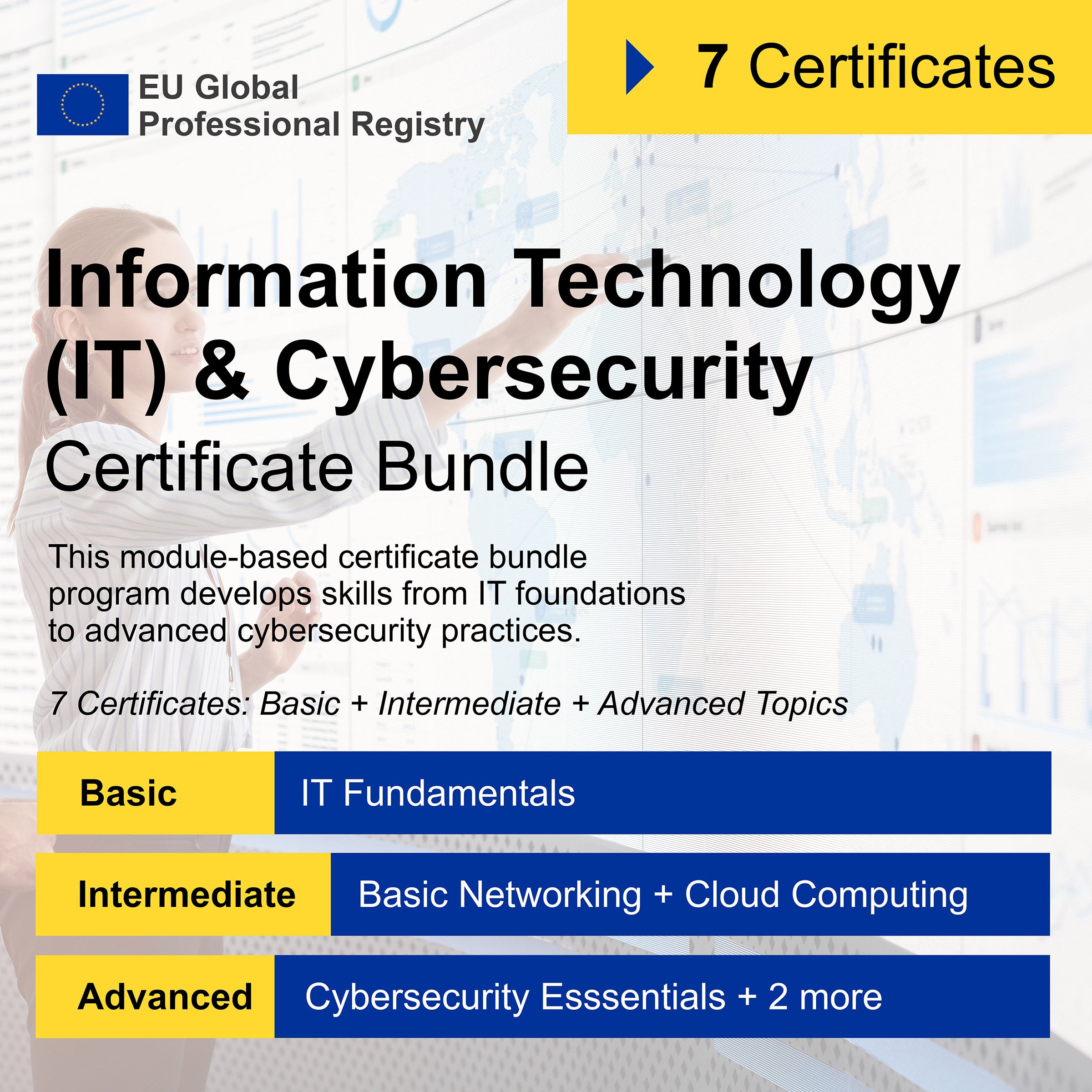 Information Technology (IT) & Cybersecurity (7 Certificates) - FULL BUNDLE