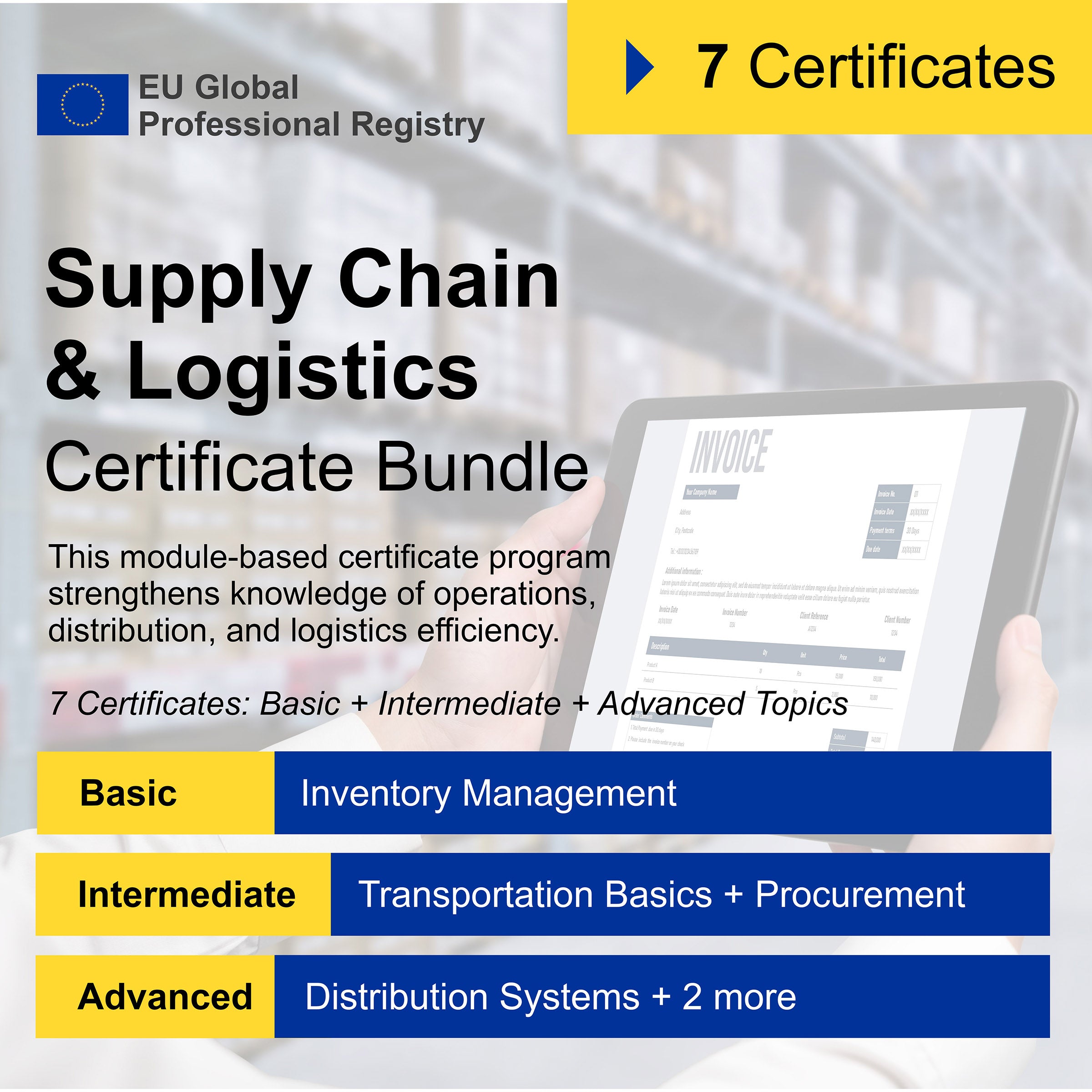 Supply Chain & Logistics (7 Certificates) - FULL BUNDLE