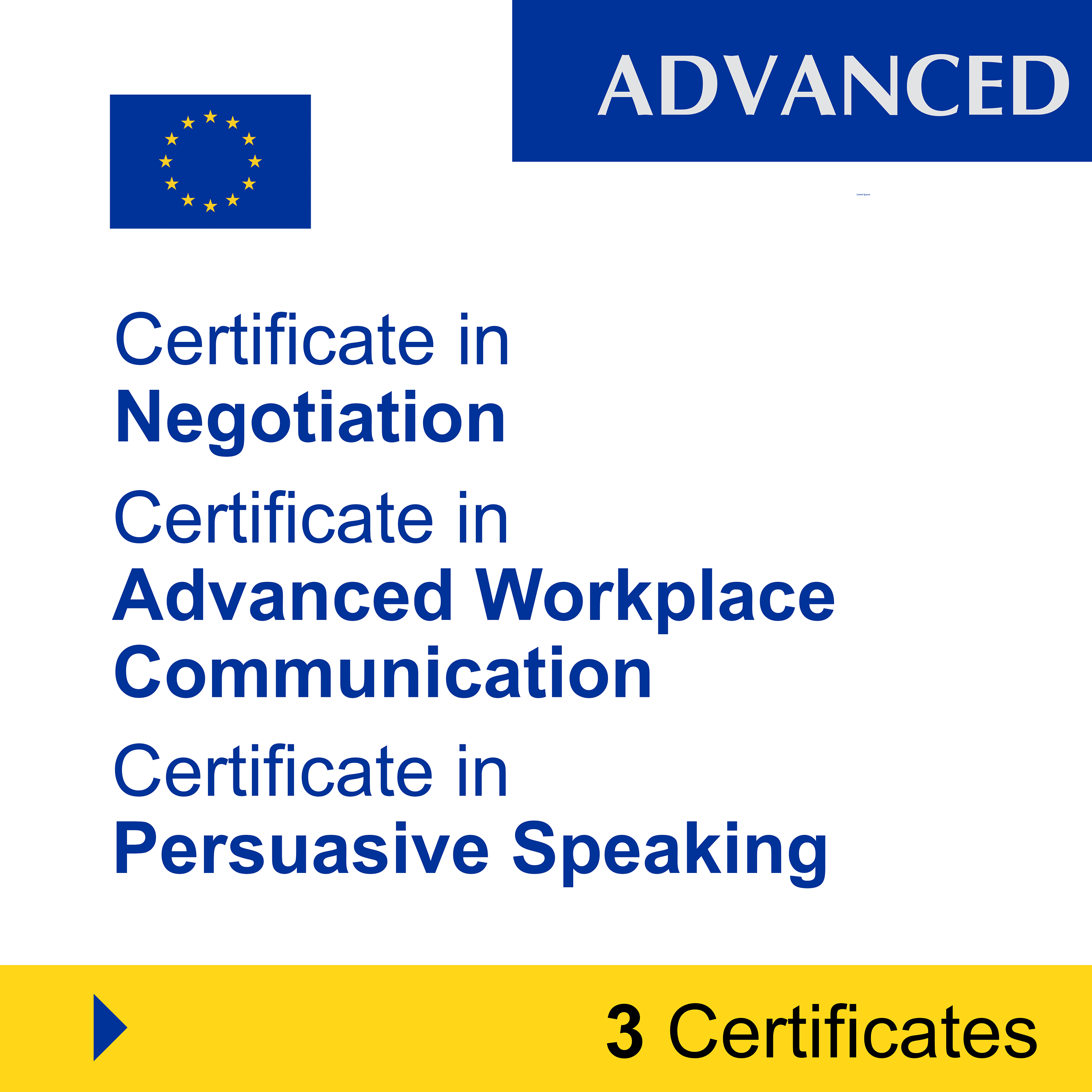 Communication Skills (3 Certificates) – ADVANCED