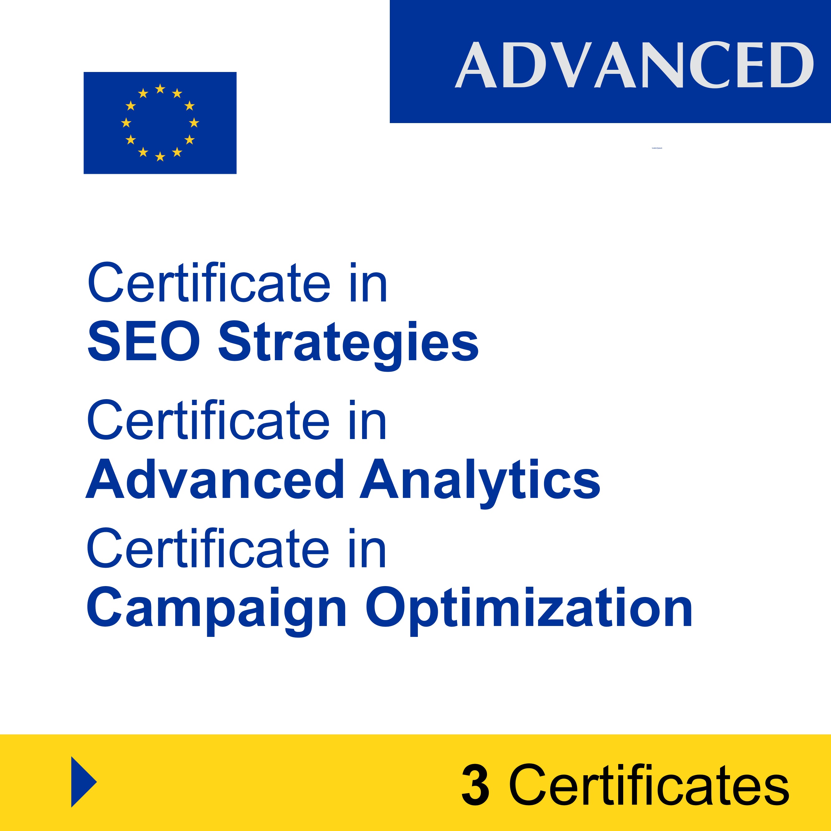 Digital Marketing (3 Certificates) – ADVANCED
