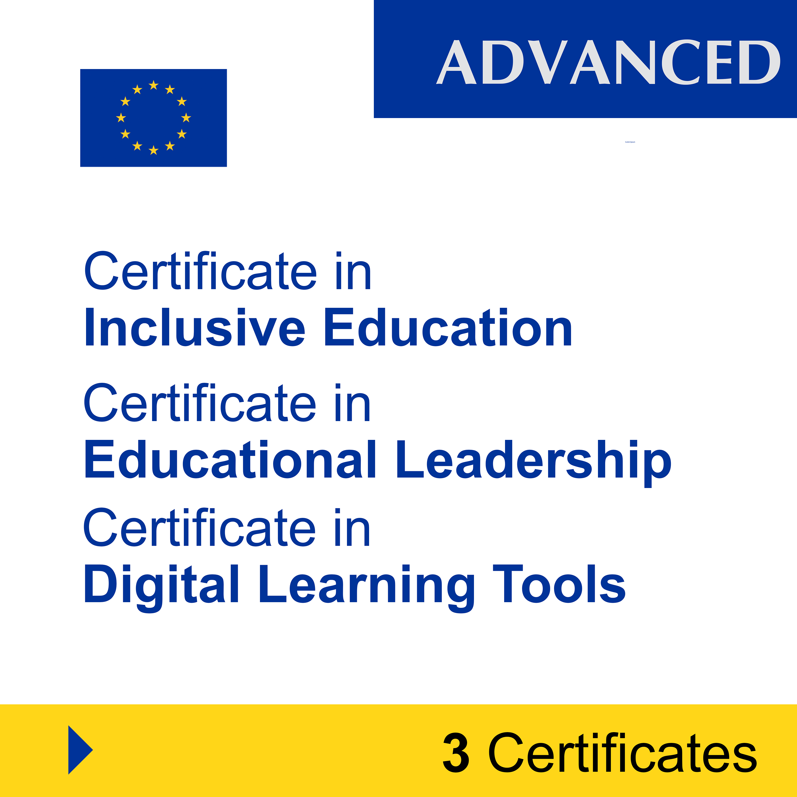Education & Teaching (3 Certificates) – ADVANCED