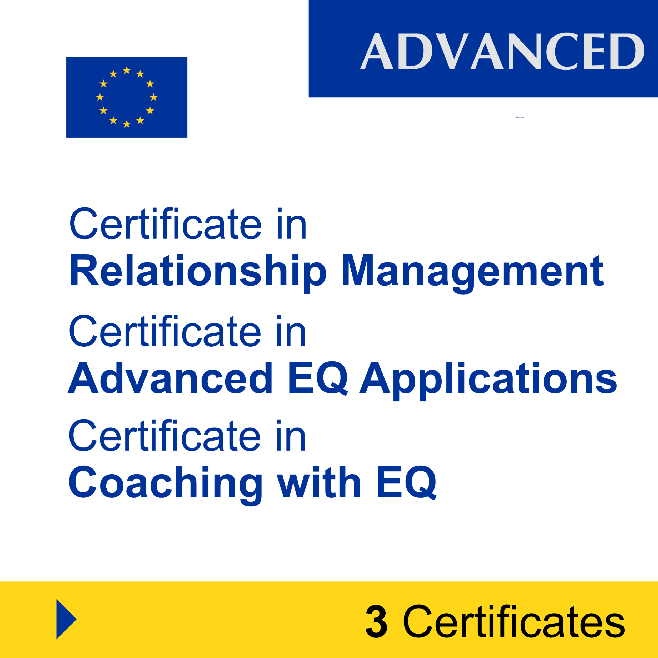 Emotional Intelligence (EQ) (3 Certificates) – ADVANCED