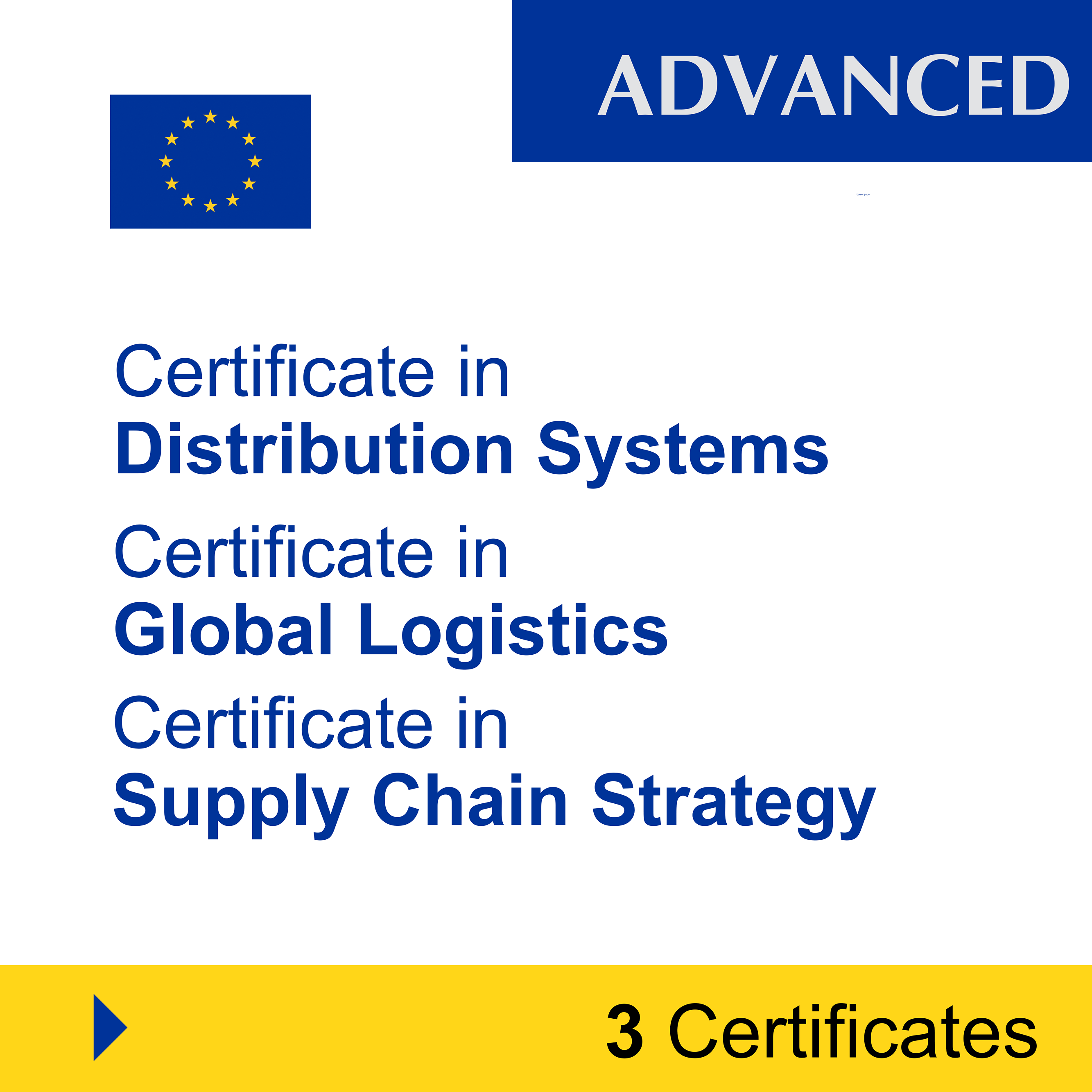 Supply Chain & Logistics (3 Certificates) – ADVANCED