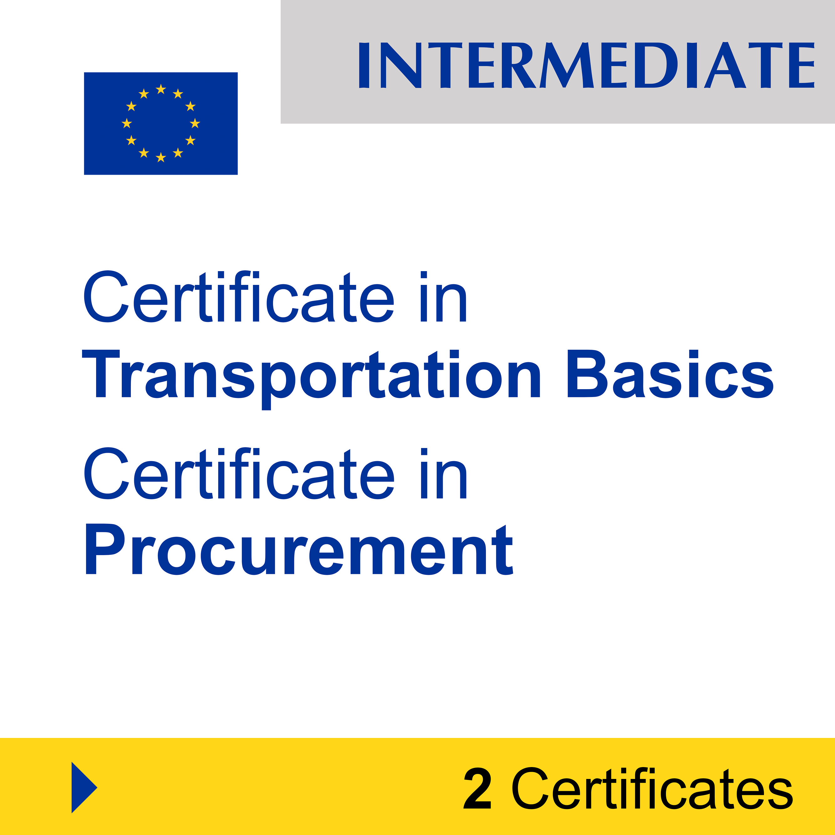 Supply Chain & Logistics (2 Certificates) - INTERMEDIATE